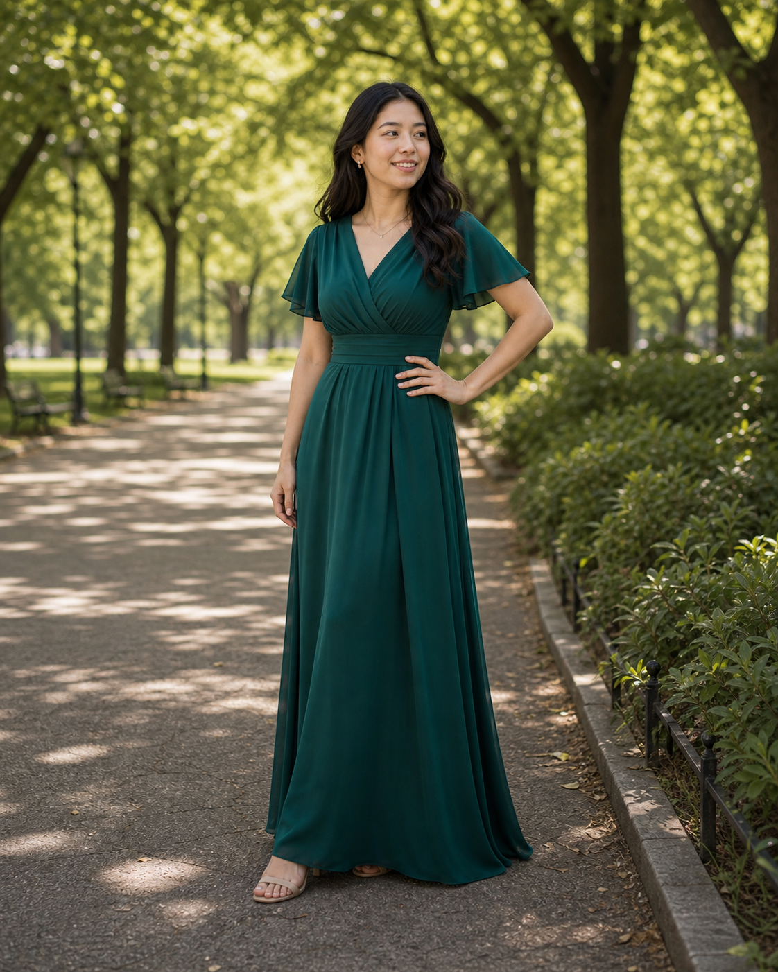 Photo Poses for Girls in Gowns pose reference 1