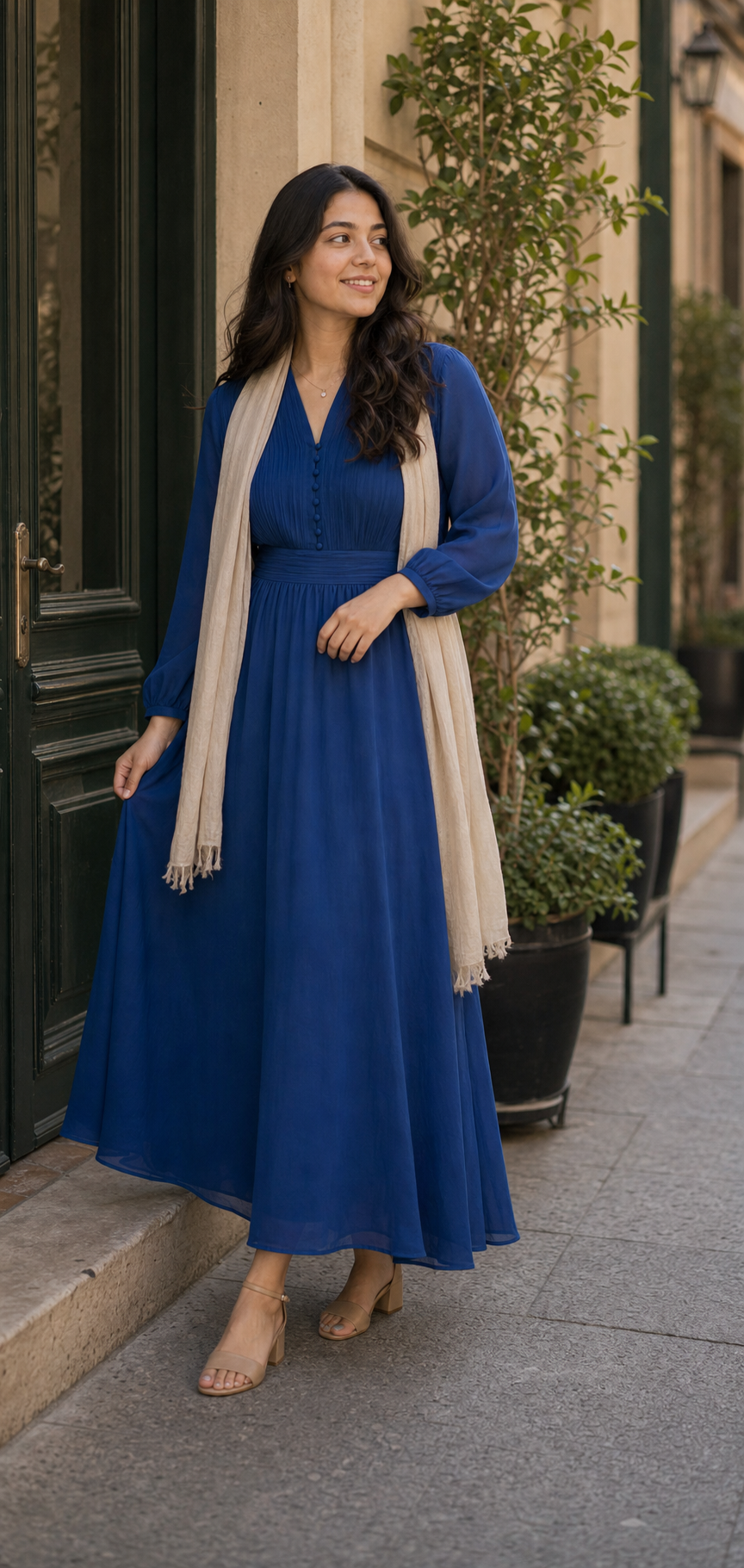 Photo Poses for Girls in Long Frock pose reference 3
