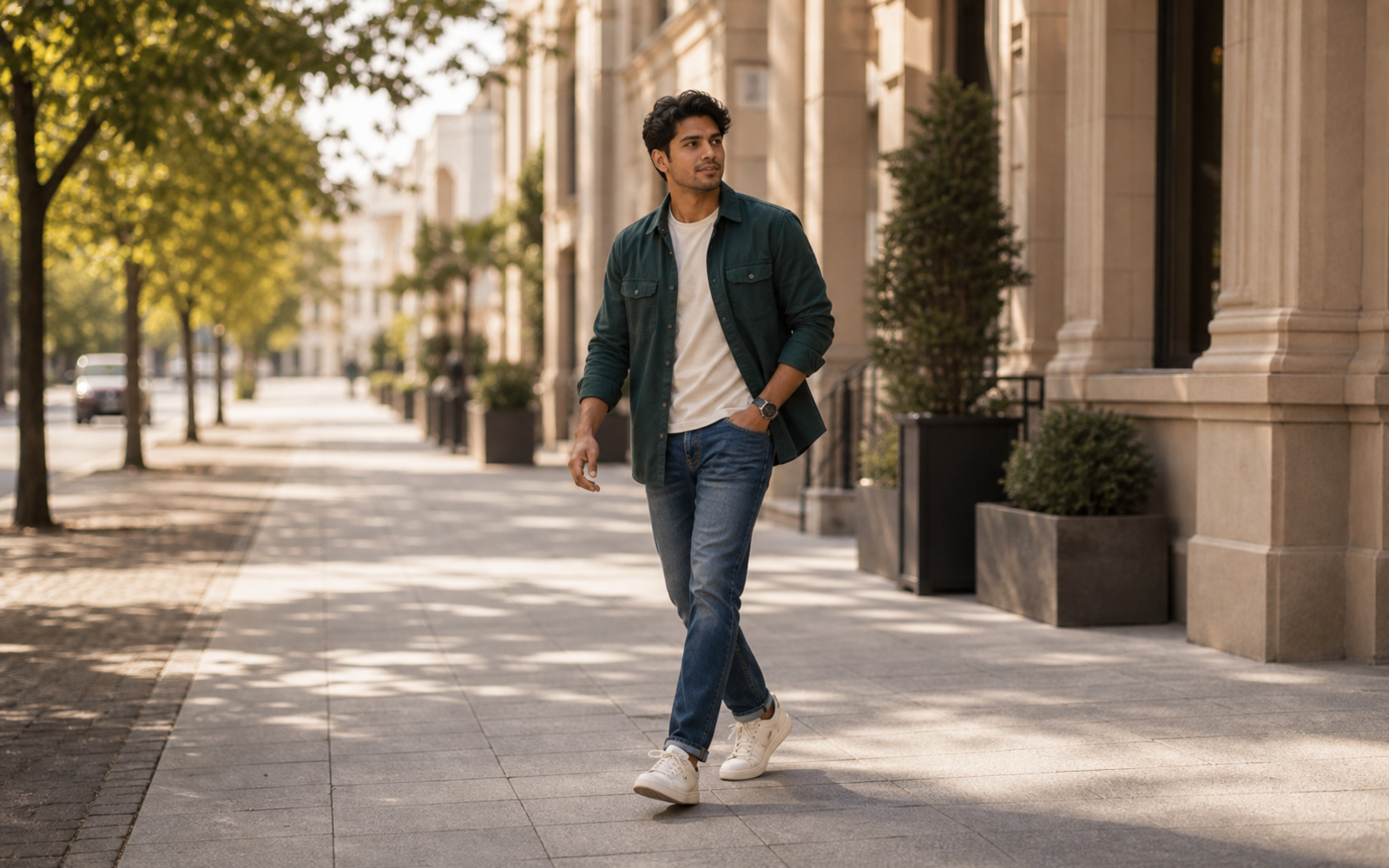Poses for Men Tiktok wide walking beat pose reference