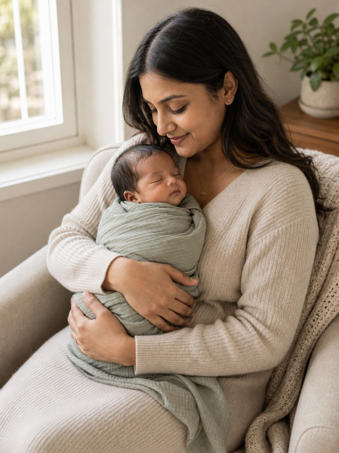 Poses for Newborn Photos at Home held close detail pose reference