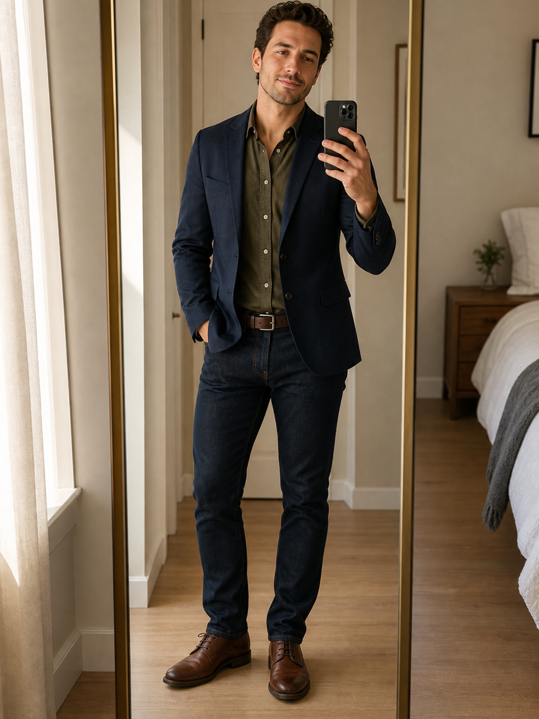Poses for Selfie Men mirror selfie stance pose reference